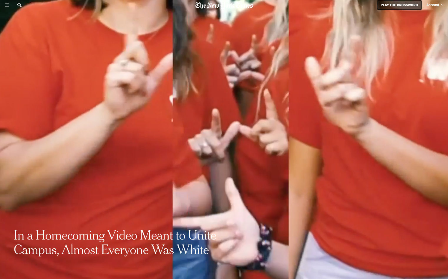 In a Homecoming Video Meant to Unite Campus, Almost Everyone Was White